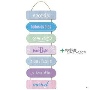 Palavras Parede MDF 48x24,5cms ref.BD79273