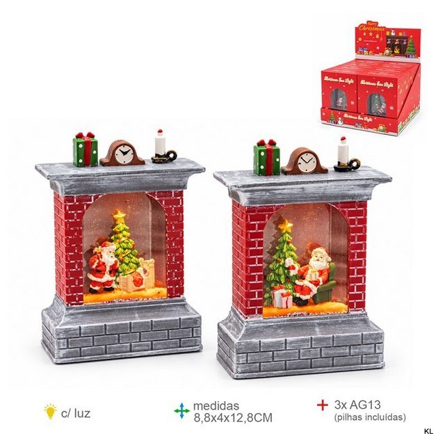 Lanterna Resina Pai Natal 9x4x13cms ref.NT79617