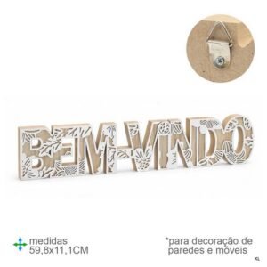Palavras Decoração MDF 60x11cms ref.BD79541