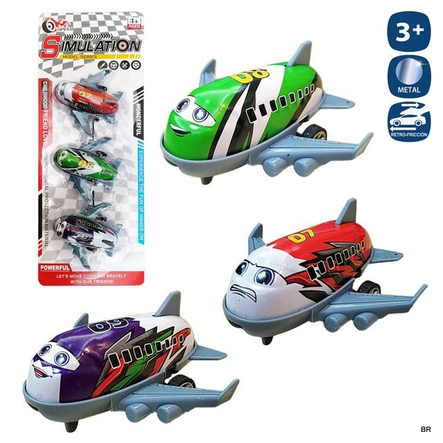 Brinquedo Cartaz com 3 Avioes (8 cms) ref.704241