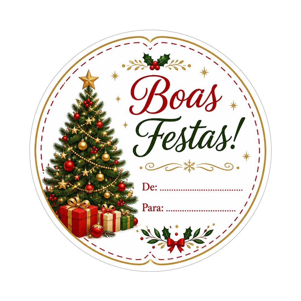 Rolo de 200 Etiquetas de Natal ref. 1020339/3