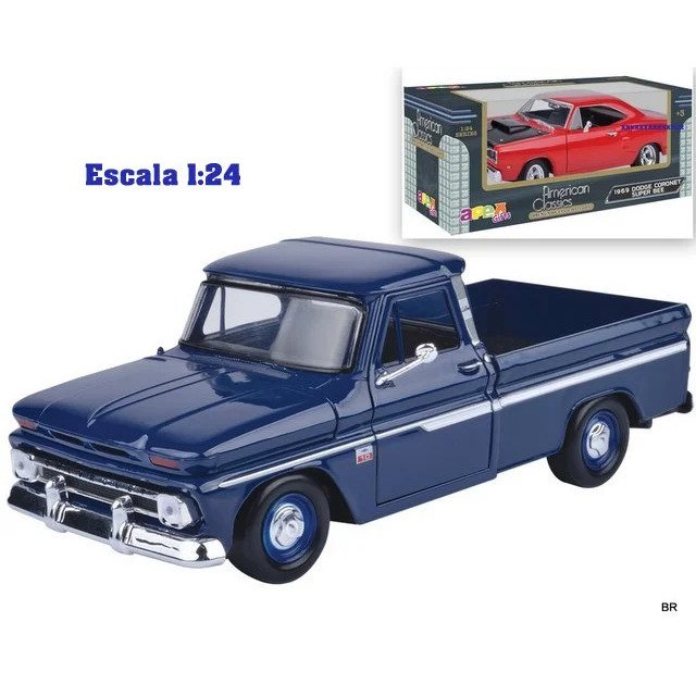 Carro Coleção 24cms Chevy 1966 C10 Pickup ref. 73200
