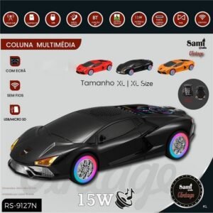 Alta Voz Multimédia Carro Preto 15W- 34x15x9cms Ref. RS9127N