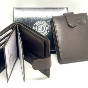 Carteira em pele ref.JD9118 -Castanho