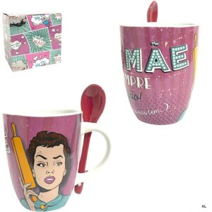 Caneca c/colher Dia da Mae ref. Mae11009