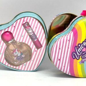 Conjunto Unicornio em Lata Perfume+Lip Gloss ref.LO1790